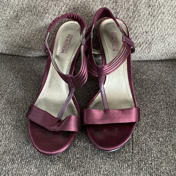 Kenneth Cole Reaction purple satin shoes - Picture 2 of 4